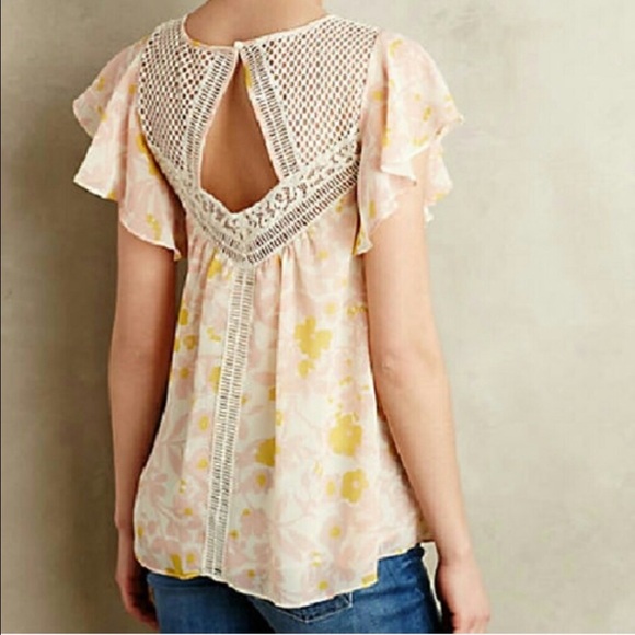 Anthropologie HD in Paris Floral and Lace Size S - Picture 2 of 5